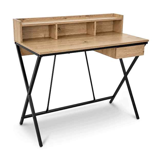 Ak furniture Psací stůl Flexo 100 cm dub Artisan/černý