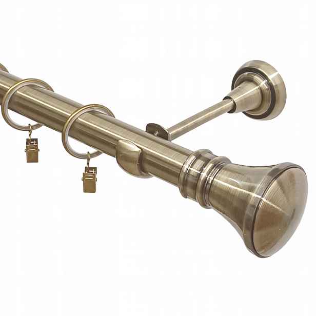 Garnýž Jednotlivý kovový 25 mm Zlatý 280 cm