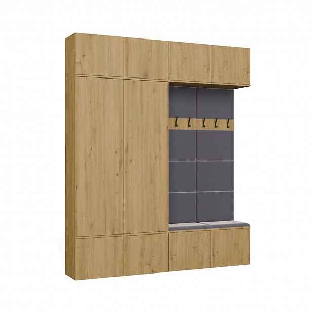 Šatní skříň HAGA IV 2Sz2W - dub artisan