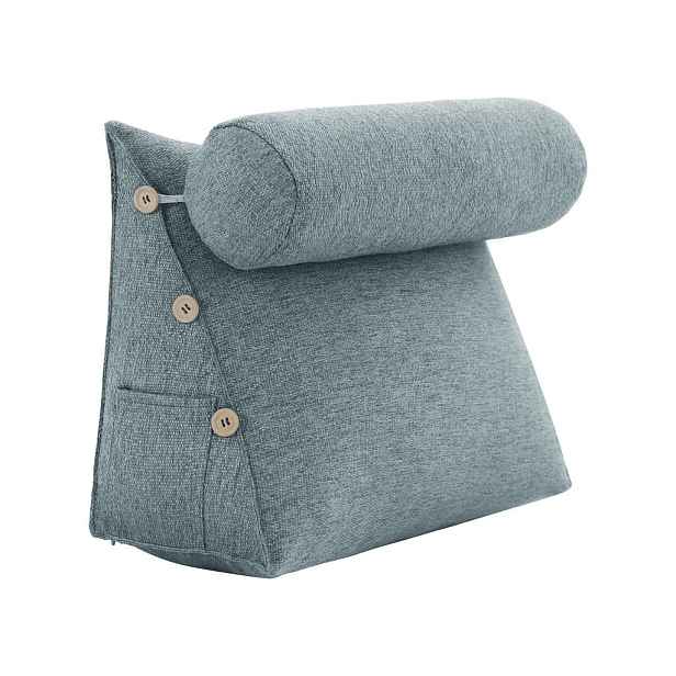 Vercart KLÍNOVÝ POLŠTÁŘ s podhlavníkem vzhled lnu Šedý 60 cm