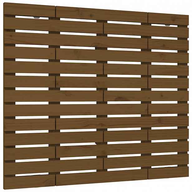 vidaXL Nástěnné čelo postele medově hnědé 96x3x91,5 cm borové dřevo
