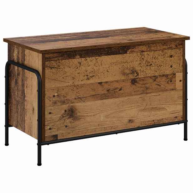 vidaXL Úložná krabice Staré dřevo 80 x 40 x 49,5 cm Kompozitní dřevo