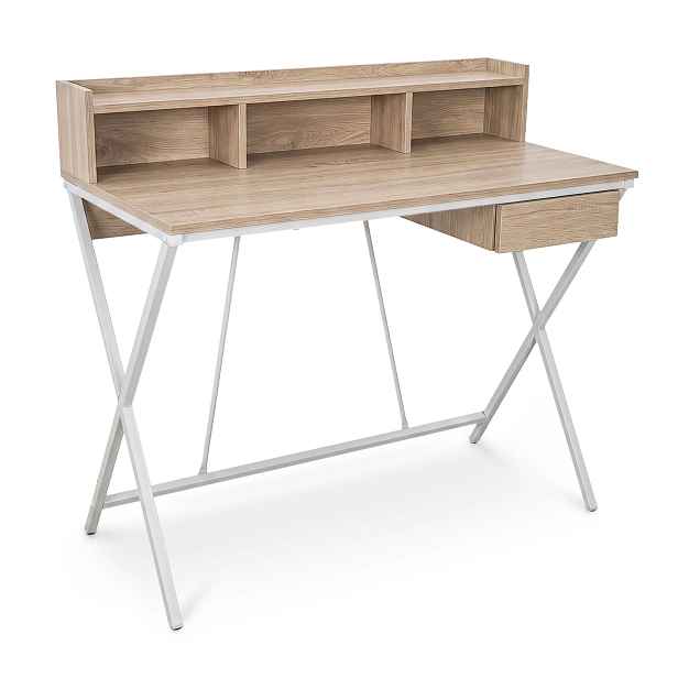 Ak furniture Psací stůl Flexo 100 cm dub Sonoma/bílý