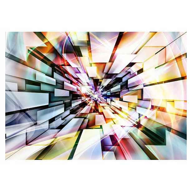 Fototapeta Tunel Abstrakce Geometrie Vír barvy Energie 312x219 lepidlo