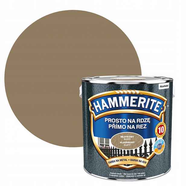 Hammerite Na Rez 2,5 L Zlatý Kladívkový