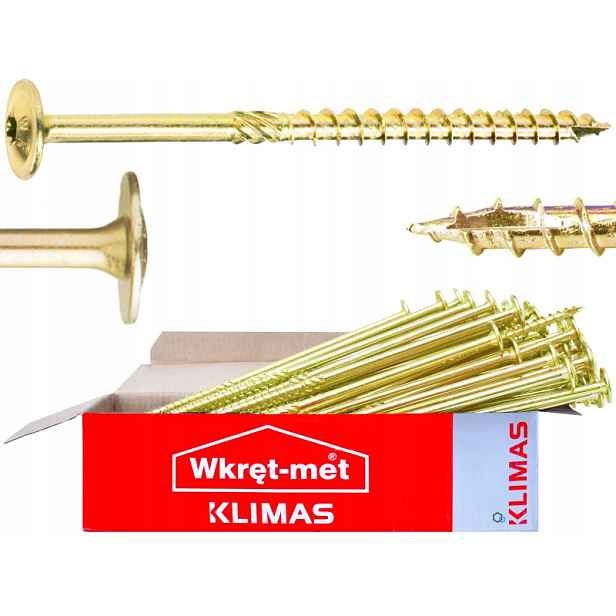 Tesařské Vruty Wkcp 6x300 Torx Talířová Hlava Podložková Klimas 100 Ks
