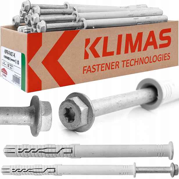 Rámový Rozpěrná Hmoždinka Na Klíč Torx Kpr-fast 12x230 Kolíky Klimas 25kusů