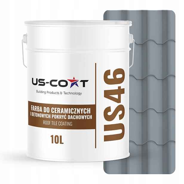 Barva Na Keramickou Střechu 10L Šedá Modrá RAL7001 Polomatná