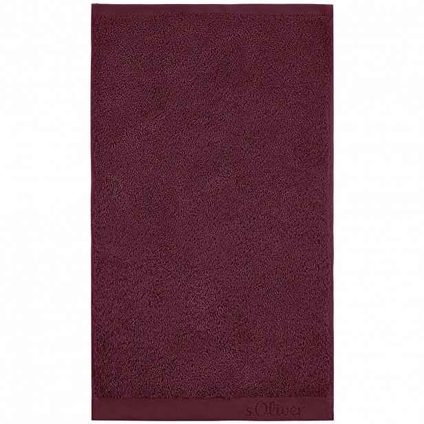 S. Oliver RUČNÍK PRO HOSTY, 30/50 cm, vínově červená