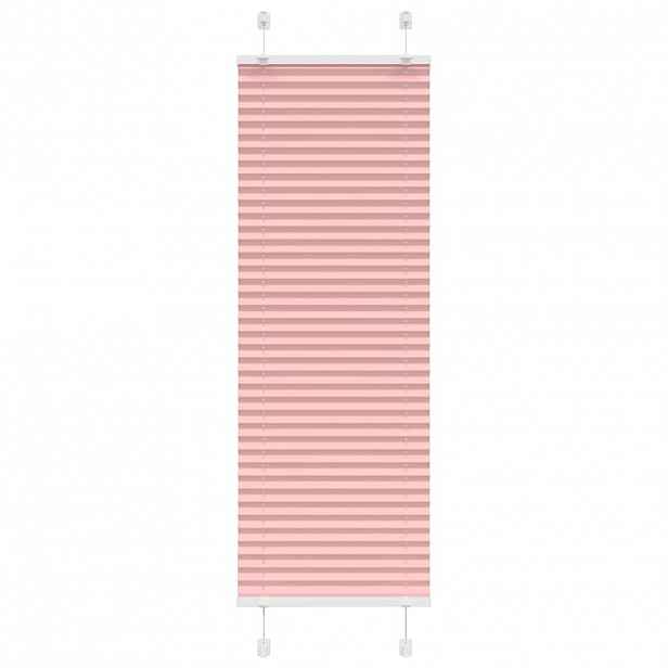 vidaXL Plisovaná roleta růžová 45x100 cm Šířka látky 44,4 cm Polyester