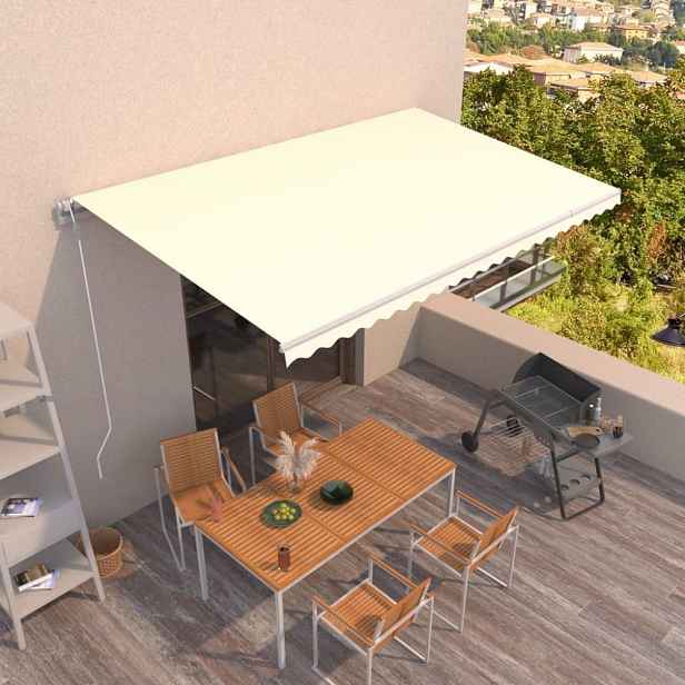 Automatická markýza 450x350 cm Dekorhome Krémová