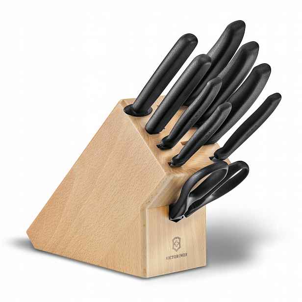 Blok S Noži Victorinox Swiss Classic 9 prvků bukové dřevo