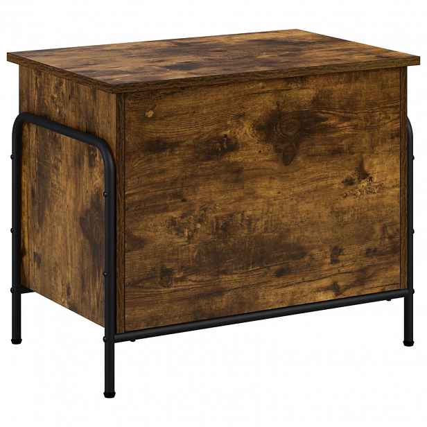vidaXL Úložná krabice Kouřový dub 80 x 40 x 49,5 cm Kompozitní dřevo
