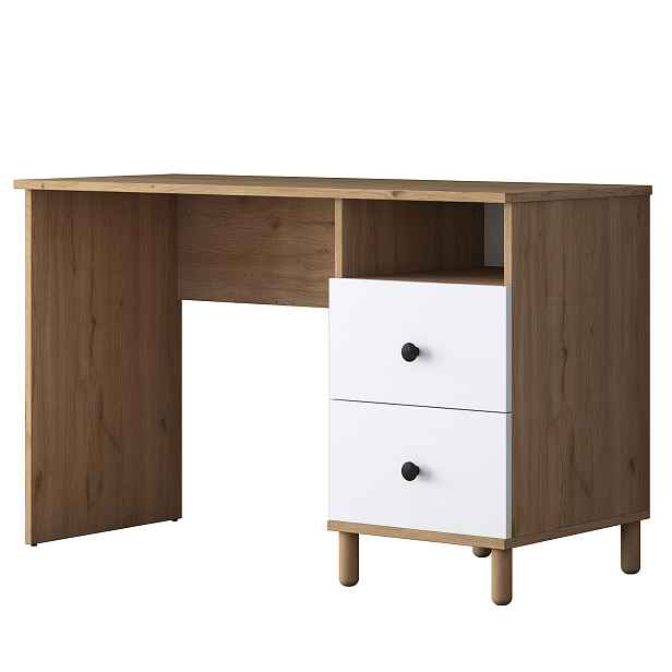 Kalune Design Psací stůl Hanis 120 cm ořech/bílý