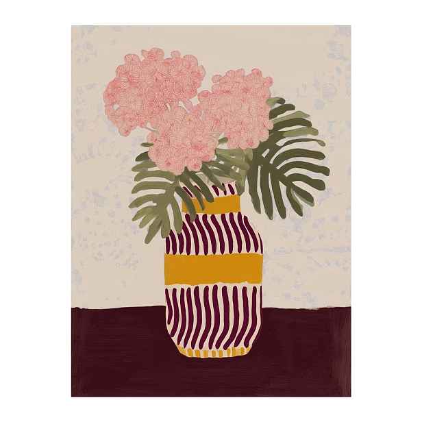 Obraz 60x80 cm Striped Vase – Styler