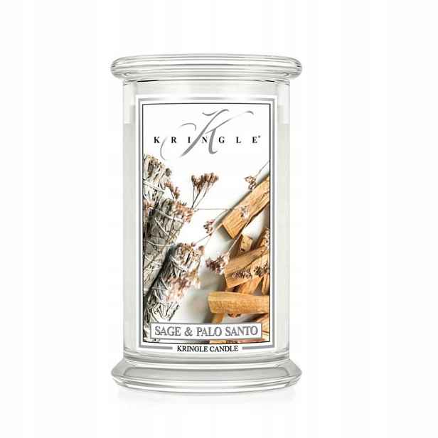 Sage & Palo Santo – Kringle Candle – velká svíčka se dvěma knoty (624 g)