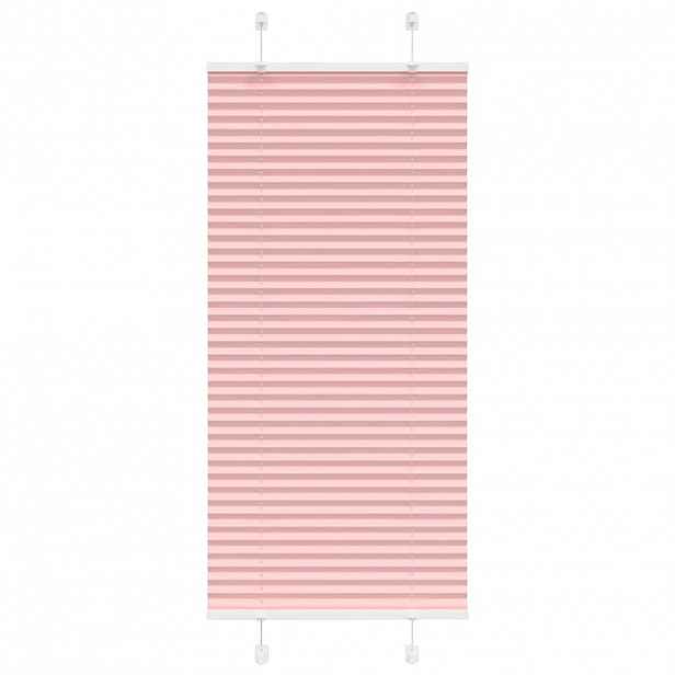 vidaXL Plisovaná roleta růžová 60x100 cm Šířka látky 59,4 cm Polyester