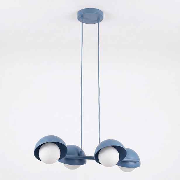Závěsná lampa Boom 4 Dusty Blue, 4x G9, modrá ocel a sklo