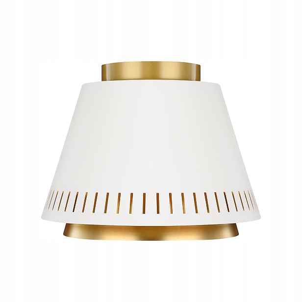 Moderní Stropní Svítidlo Feiss Carter matný bílý/zlatý, 1xE27, 28,1 cm
