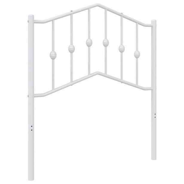 vidaXL Kovové náhradní čelo postele bílé 80 cm