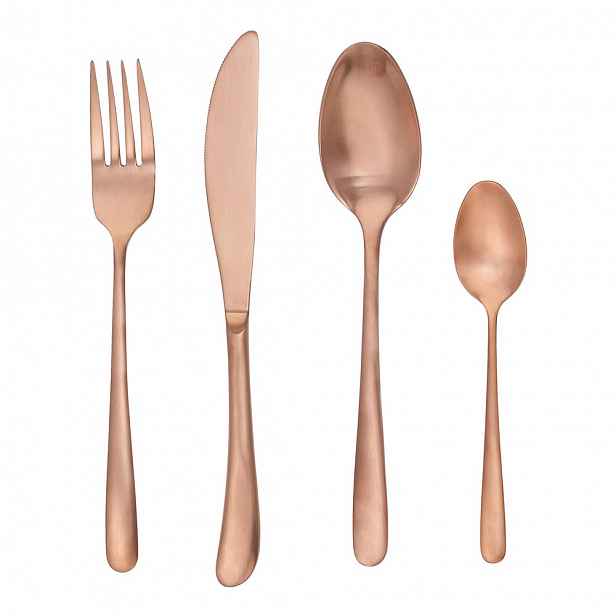 Butlers KINGS Příbory set 4 ks - růžová zlatá