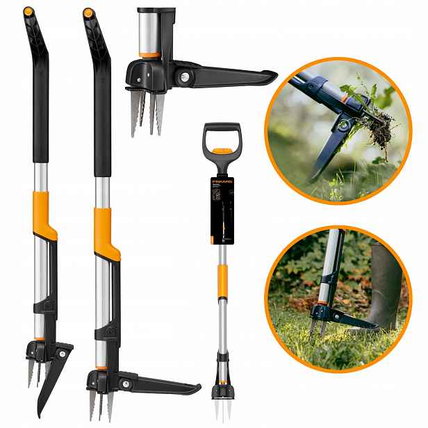 Fiskars Xseries Teleskopický vytrhávač pro vytrhávání plevele a vykrajovátek