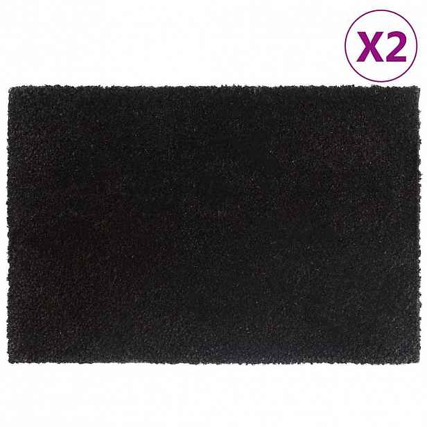vidaXL Rohožky před dveře 2 ks černé 40 x 60 cm kokosové vlákno