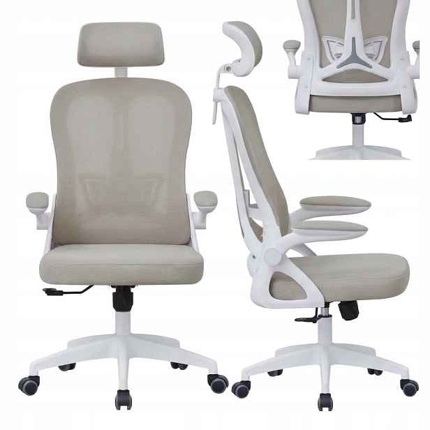 Otočné Křeslo Horseking Béžová Ergonomická MS28 Kancelářská