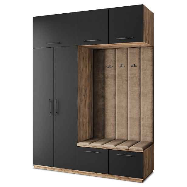 MASSENO MODERNÍ PŘEDSÍŇOVÁ SESTAVA REMA, 180/240/60 cm, dub Lefkas