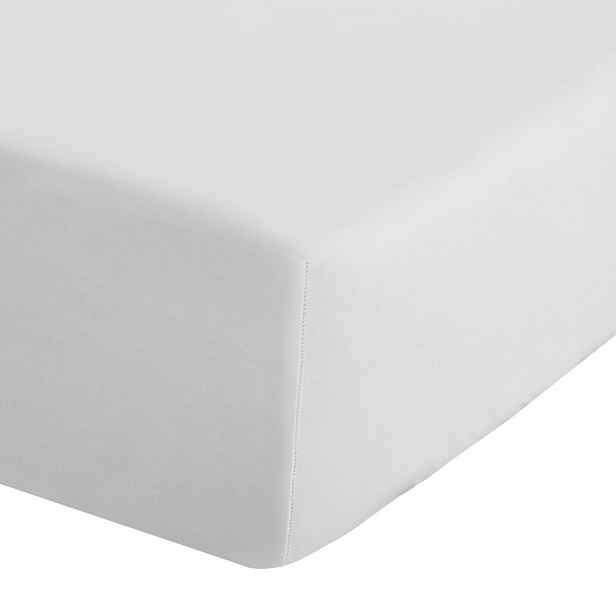 Bílé napínací perkálové prostěradlo 150x200 cm Easy Iron Percale – Catherine Lansfield