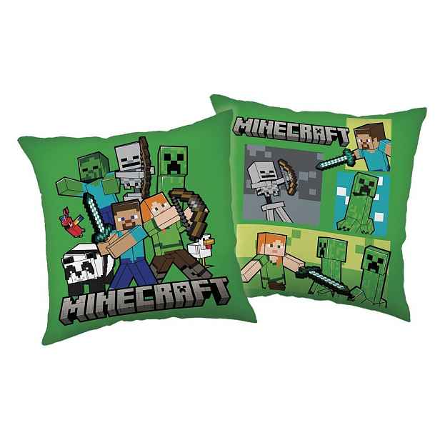 Dětský polštářek ø 40 cm Minecraft "Life" – Jerry Fabrics