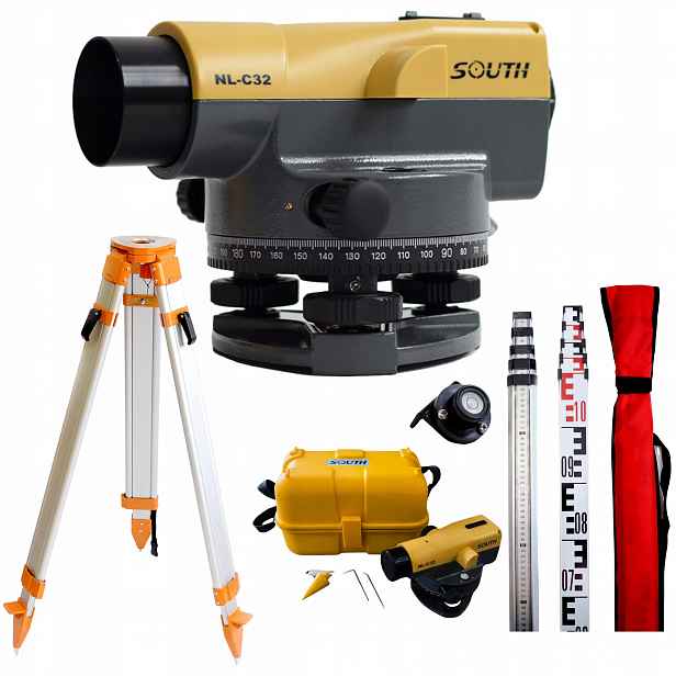 Nivelační přístroj South NLC-32 Stativ Lať 5m