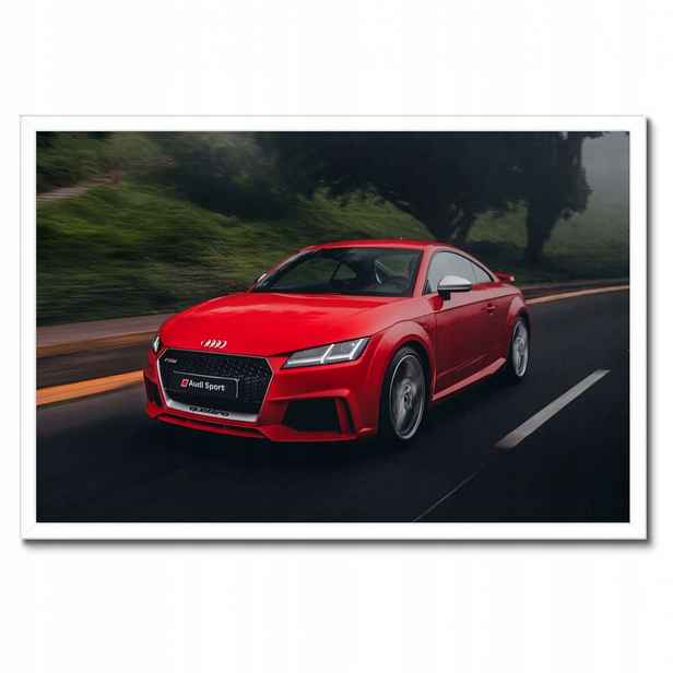 Plakáty v rámu 60x40 Červené Audi Auto