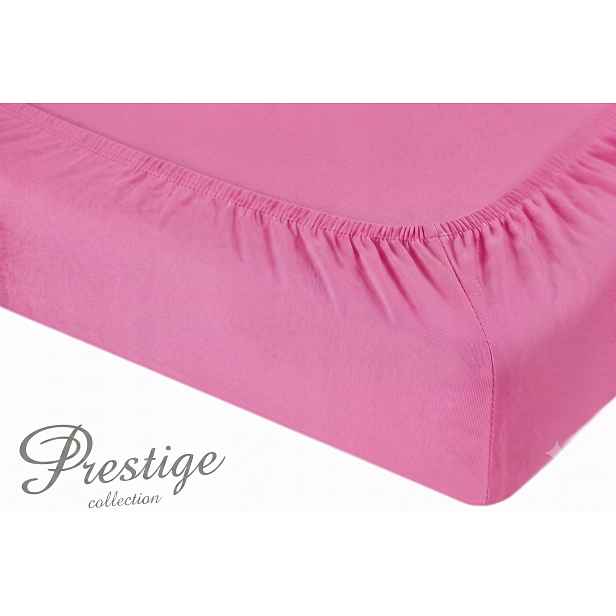 Prostěradlo Jersey s gumičkou 160x200 Tmavě růžová Prestige Collection 160 g