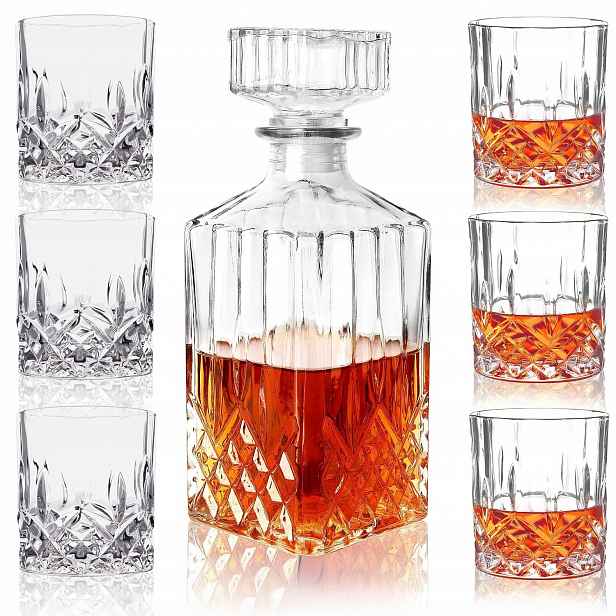 Sada Karafa 6 Sklenic Na Whisky A Alkohol Bimbru Na Dárek