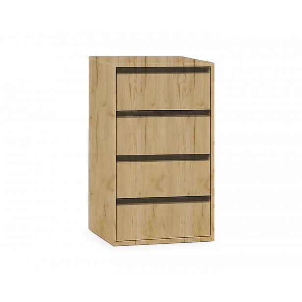 Set čtyř šuplíků do skříně 200 a 230 cm UNIV - dub craft zlatý