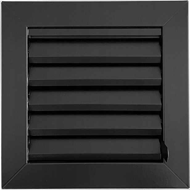 Ventilační mřížka síťkou proti hmyzu 10x10 kov černá