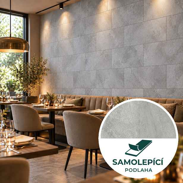 Vinylová podlaha samolepící Canadian Design Beton nature Peel & Stick, 609,6 x 304,8 mm, Egibi