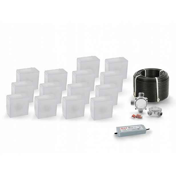 14x Led nájezdové svítidlo 12V IP68 Bc 10x10 cm