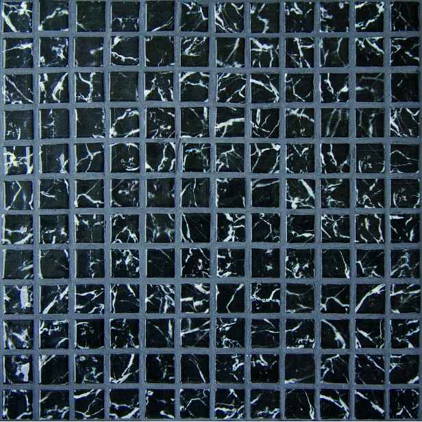 Skleněná mozaika Negro marquina 30x30 cm lesk NEGROMA
