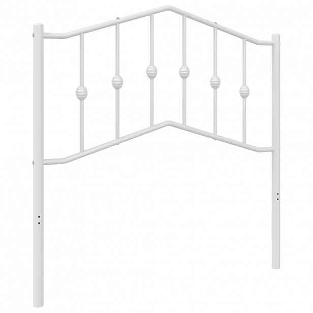vidaXL Kovové náhradní čelo postele bílé 90 cm