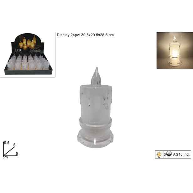 PROHOME - Svíčka 5x9,5cm LED