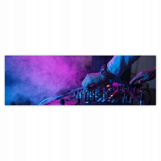 Plakáty 200x66 Dj hrající hudbu mixážní pult