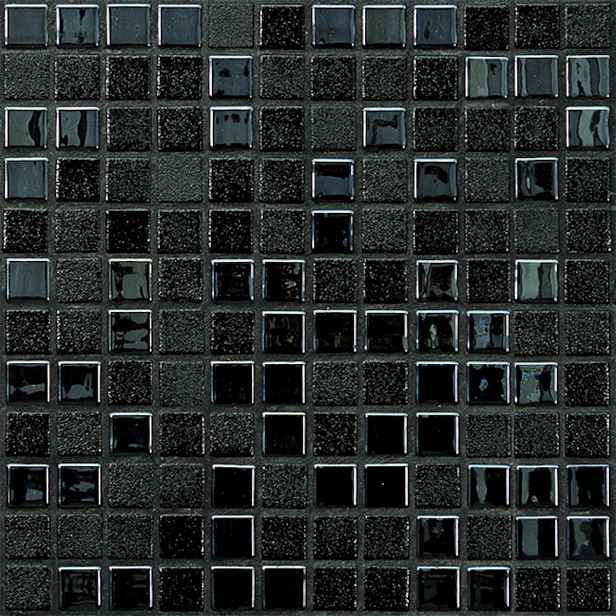 Skleněná mozaika Tessa negro 30x30 cm lesk TESSANE