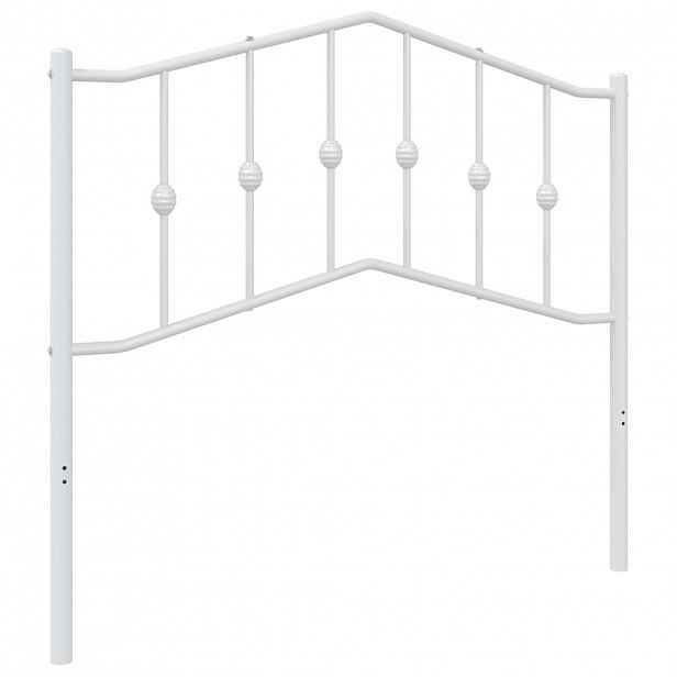 vidaXL Kovové náhradní čelo postele bílé 100 cm