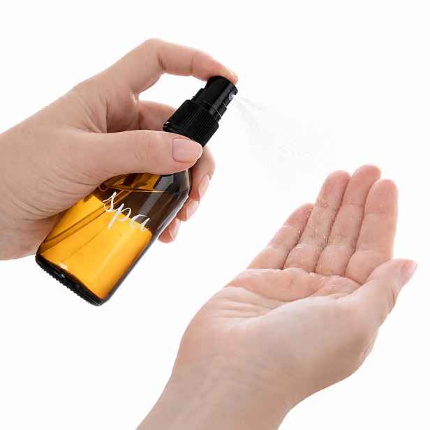 Orion Skleněný hnědý rozprašovač SPA, 60ml