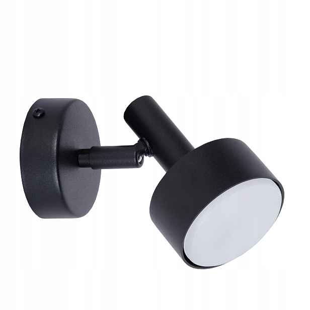 Nástěnné svítidlo Stamp černé, pohyblivý reflektor, moderní design – Sigma Lighting