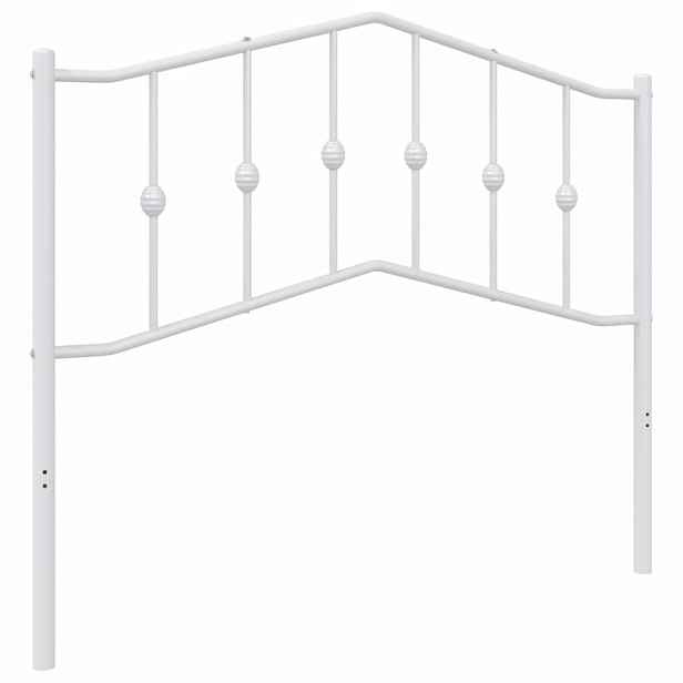 vidaXL Kovové náhradní čelo postele bílé 107 cm