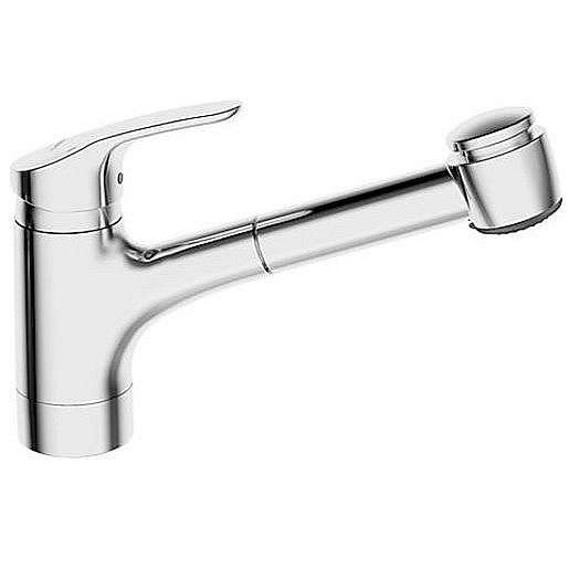 Dřezová baterie Hansa MIX s vytahovací sprškou, 2 proudy chrom 01382283