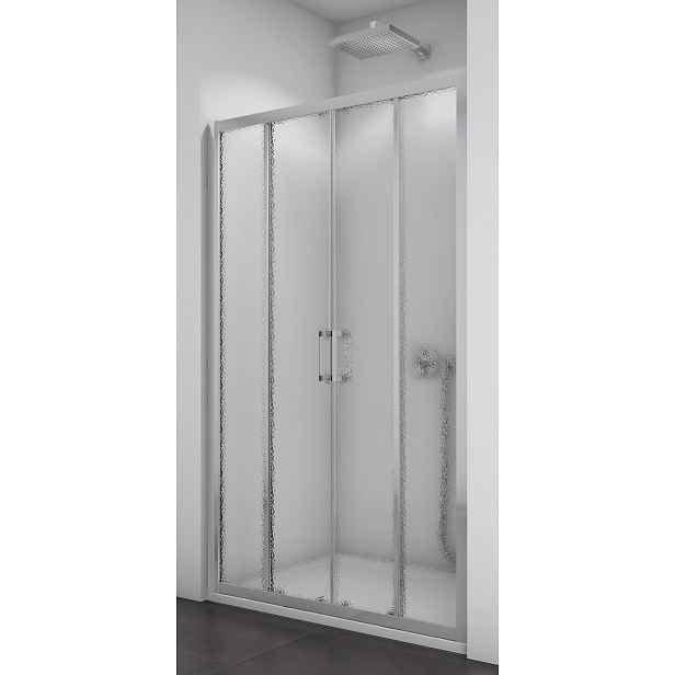 SanSwiss TOPS4 1200 01 22 Sprchové dveře dvoudílné 120 cm, matný elox/durlux
